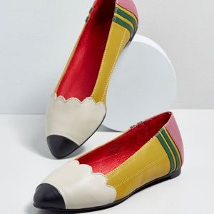 Jeffery Campbell Leather Pencil Flats